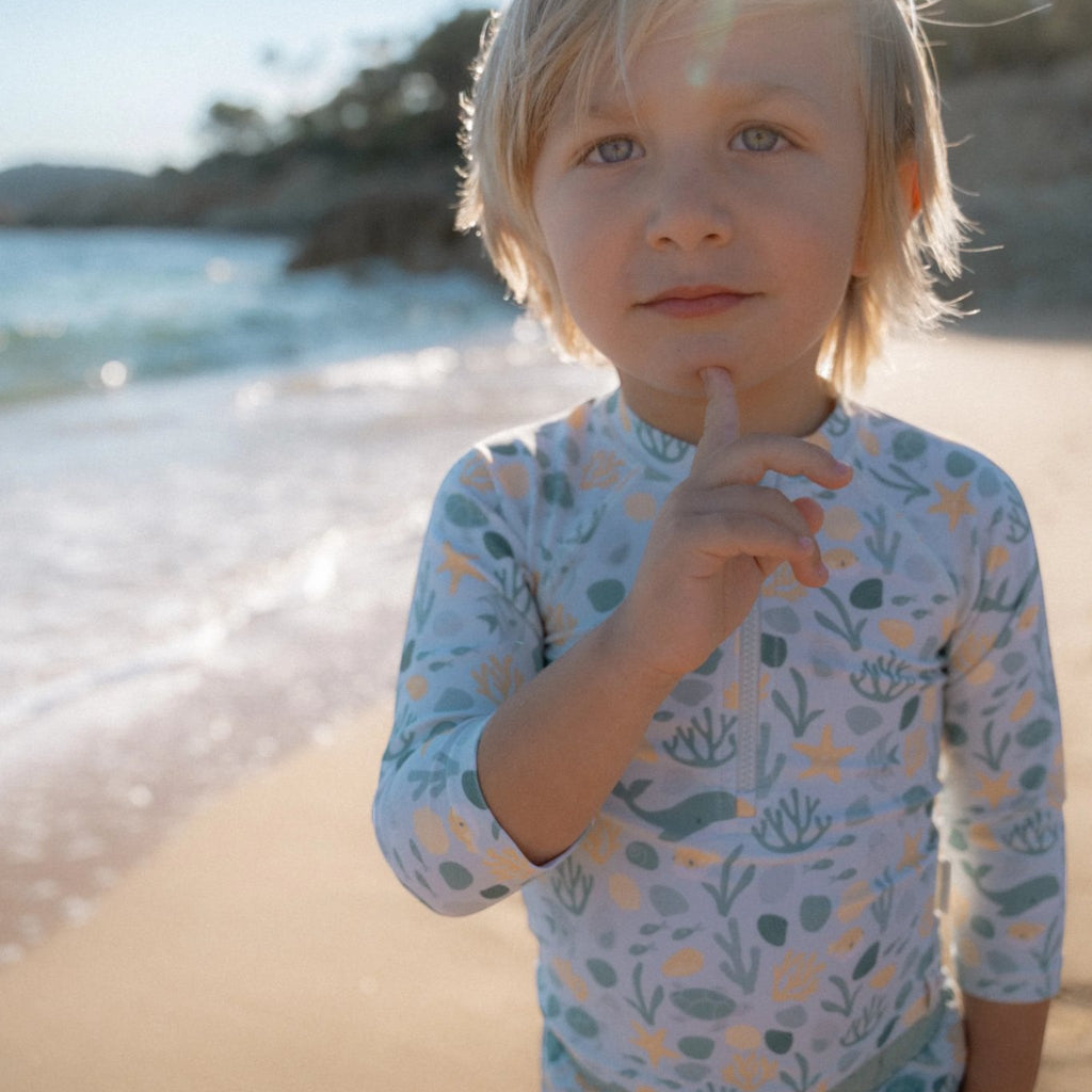 LITTLE DUTCH. Μπλουζάκι μακρυμάνικο με προστασία UV Seashells Multi-colour - Νο 86/92