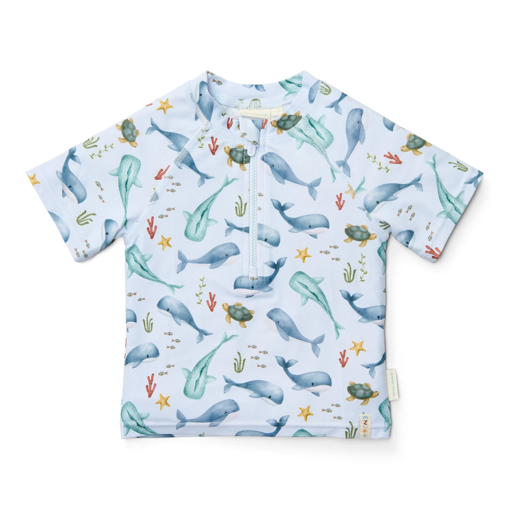 LITTLE DUTCH. Μπλουζάκι κοντομάνικο με προστασία UV Ocean Multi-colour - Νο 74/80
