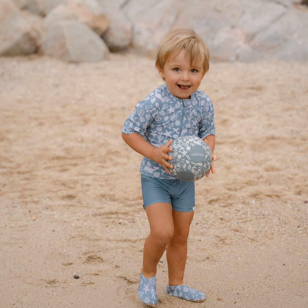 LITTLE DUTCH. Παιδικά παπουτσάκια θαλάσσης Sea Life Ocean Blue - Νο 19/20