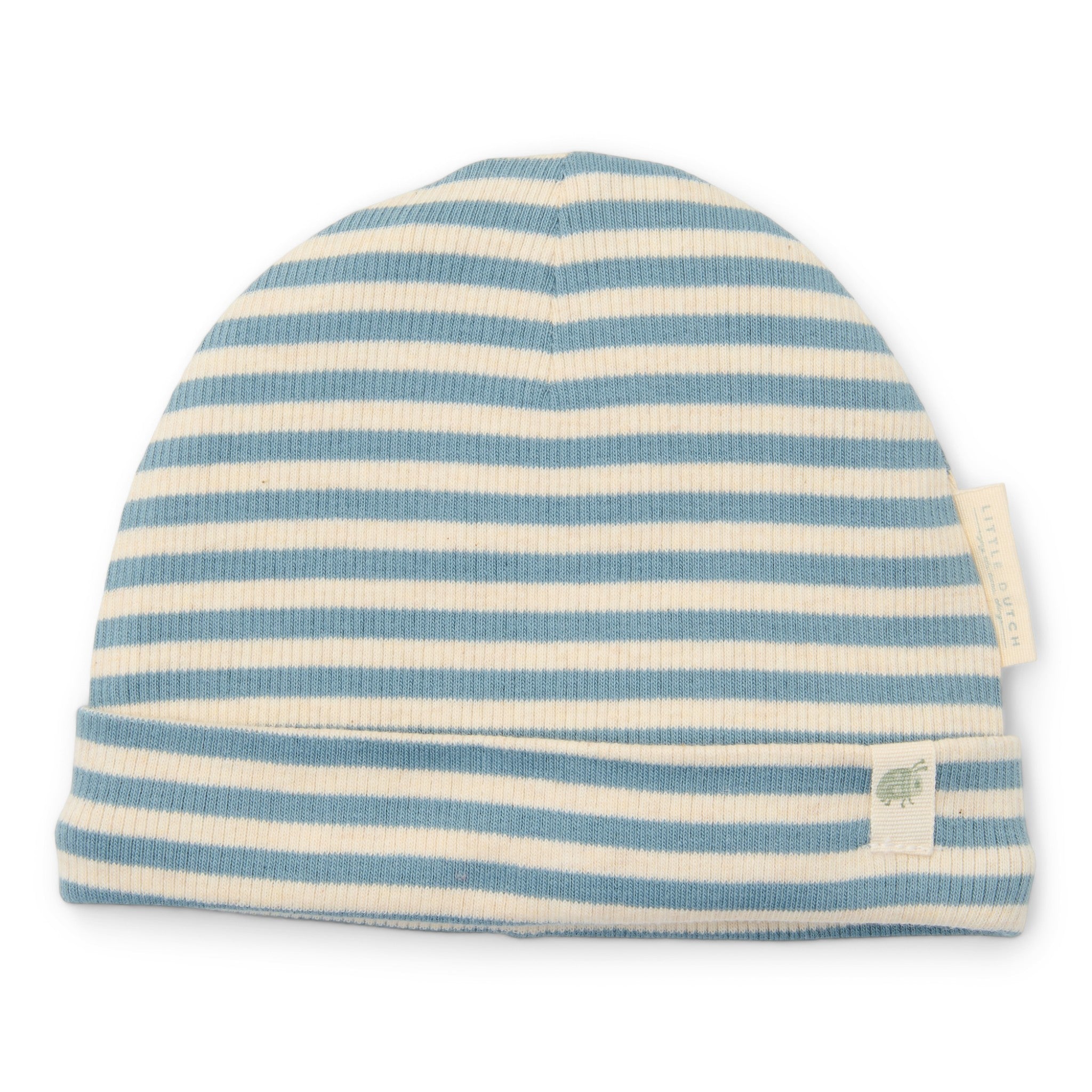 LITTLE DUTCH. Σκουφάκι Stone Blue Stripe - Νο 1 (0-3 μηνών)