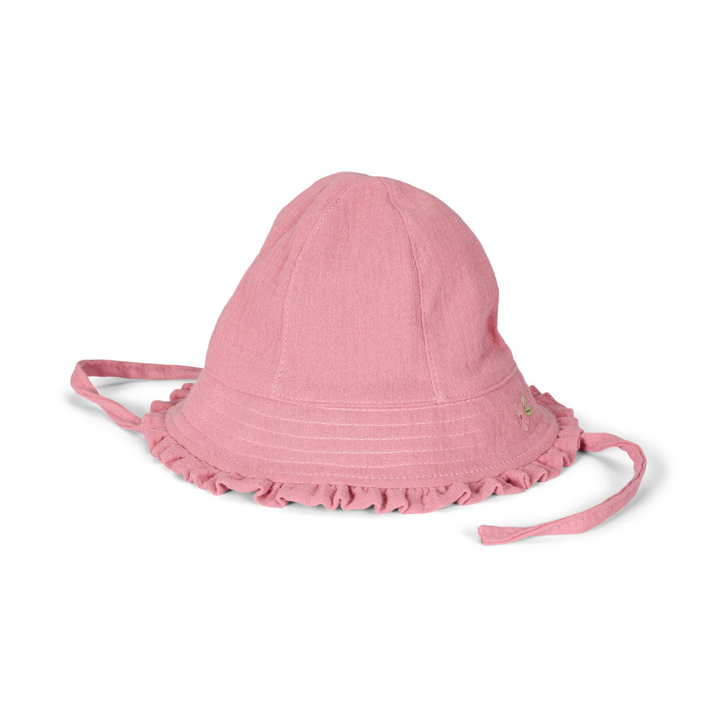 LITTLE DUTCH. Βρεφικό καπέλο ήλιου Pink Blush - Νο 2 (3-6 μηνών)