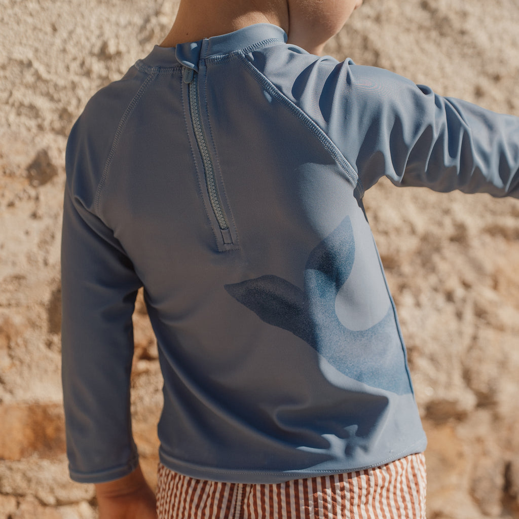 LITTLE DUTCH. Μπλουζάκι μακρυμάνικο με προστασία UV Ocean Blue  New- Νο 74/80