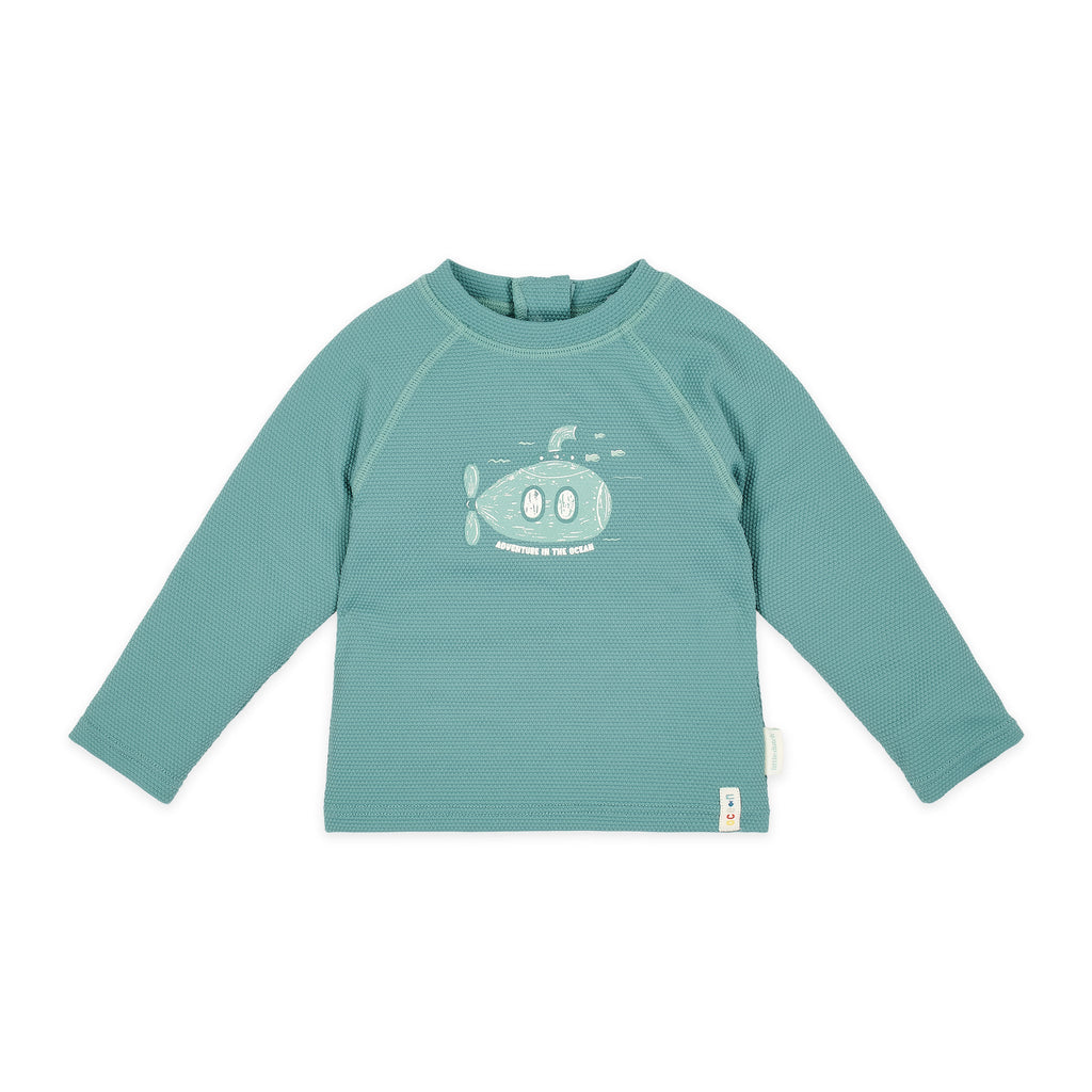 LITTLE DUTCH. Μπλουζάκι μακρυμάνικο με προστασία UV Ocean Green - Νο 74/80