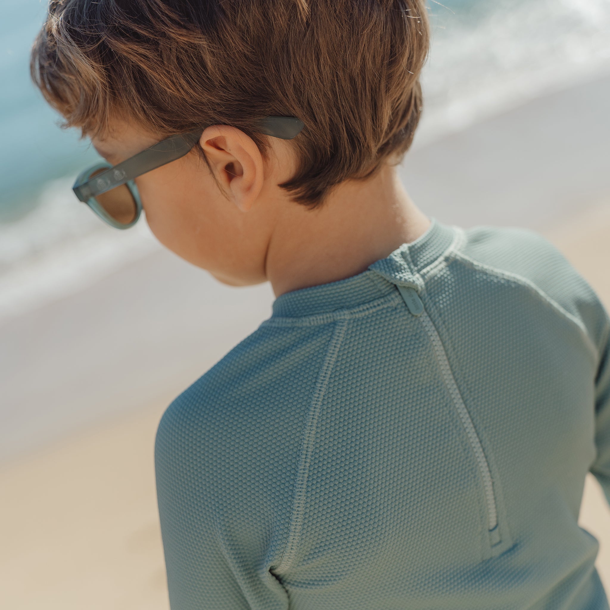 LITTLE DUTCH. Μπλουζάκι μακρυμάνικο με προστασία UV Ocean Green - Νο 74/80