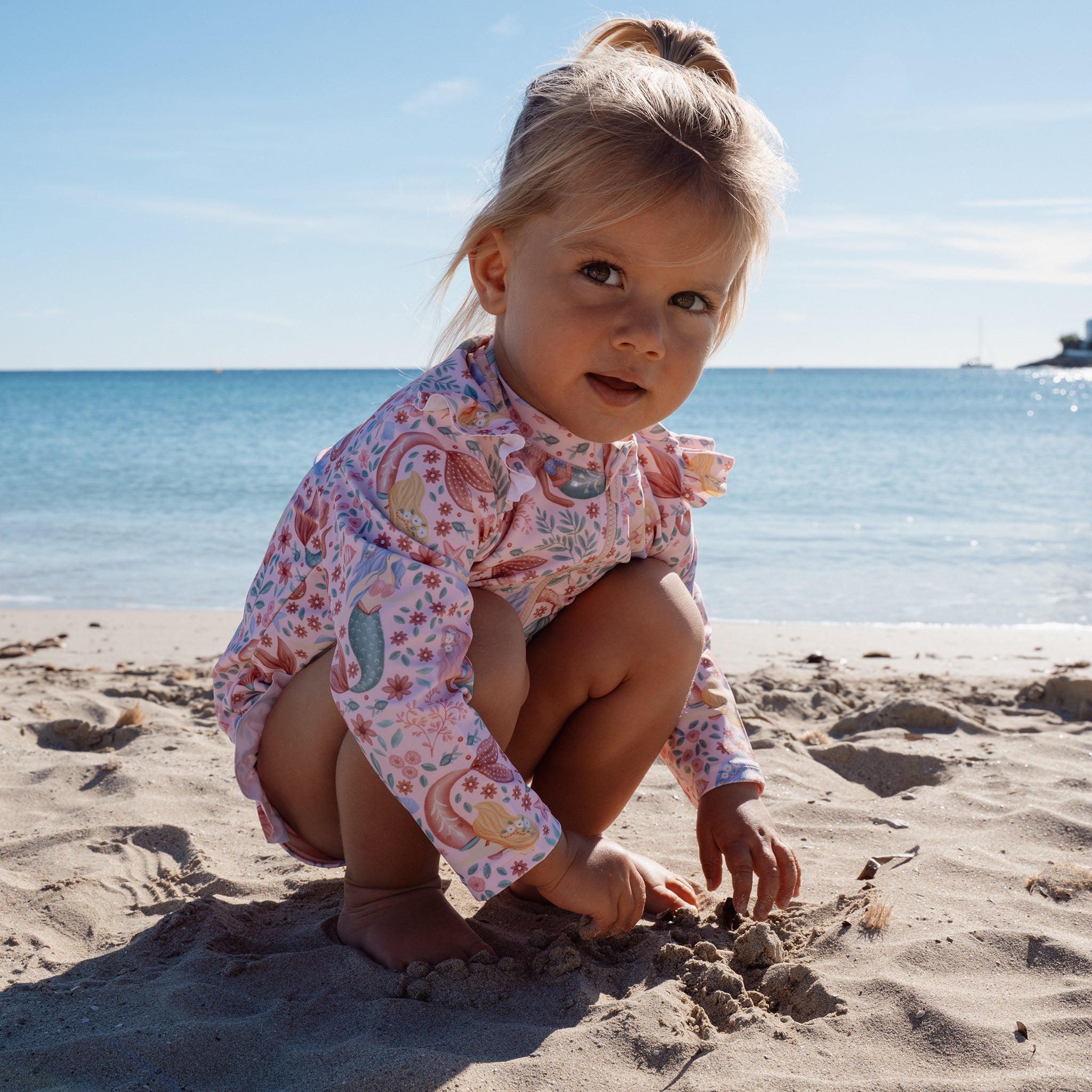 LITTLE DUTCH. Σετ μπλουζάκι μακρυμάνικο και μαγιό μπικίνι UV Dreamy Mermaid - Νο 74/80