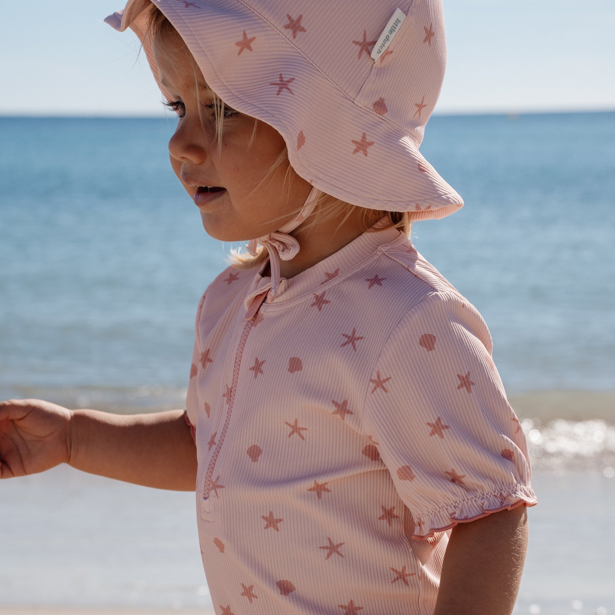 LITTLE DUTCH. Μπλουζάκι κοντομάνικο με προστασία UV Dreamy Seashells - Νο 74/80