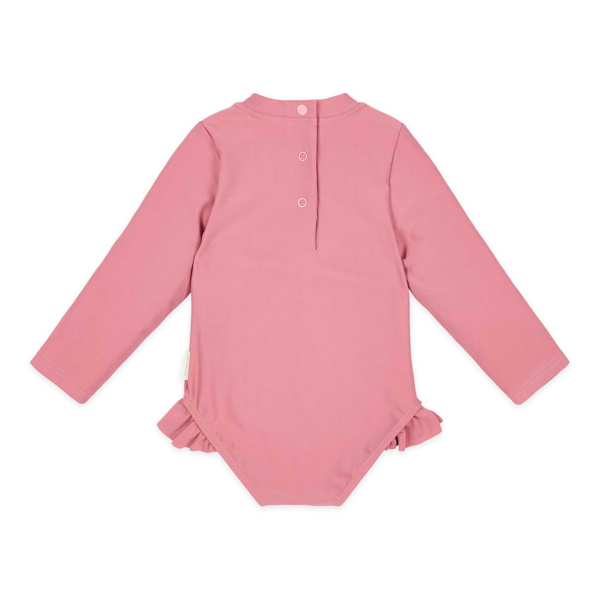 LITTLE DUTCH. Ολόσωμο μακρυμάνικο μαγιό με βολάν Dreamy Pink - Νο 98/104