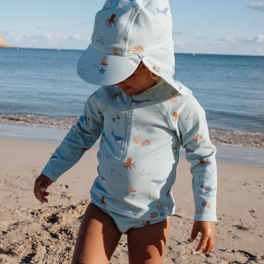 LITTLE DUTCH. Παιδικό καπέλο ήλιου Ocean Friends - Νο 1 (41-45εκ.)