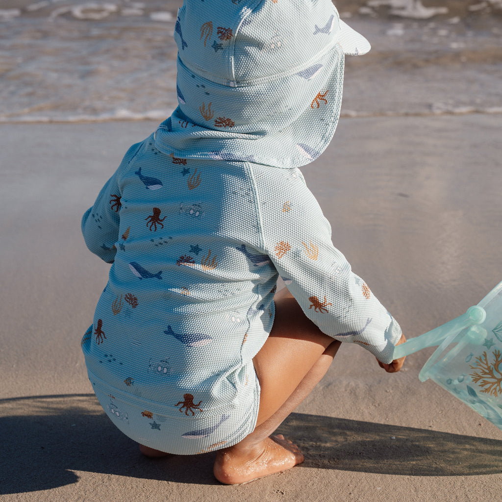 LITTLE DUTCH. Παιδικό καπέλο ήλιου Ocean Friends - Νο 3 (48,5-50εκ.)