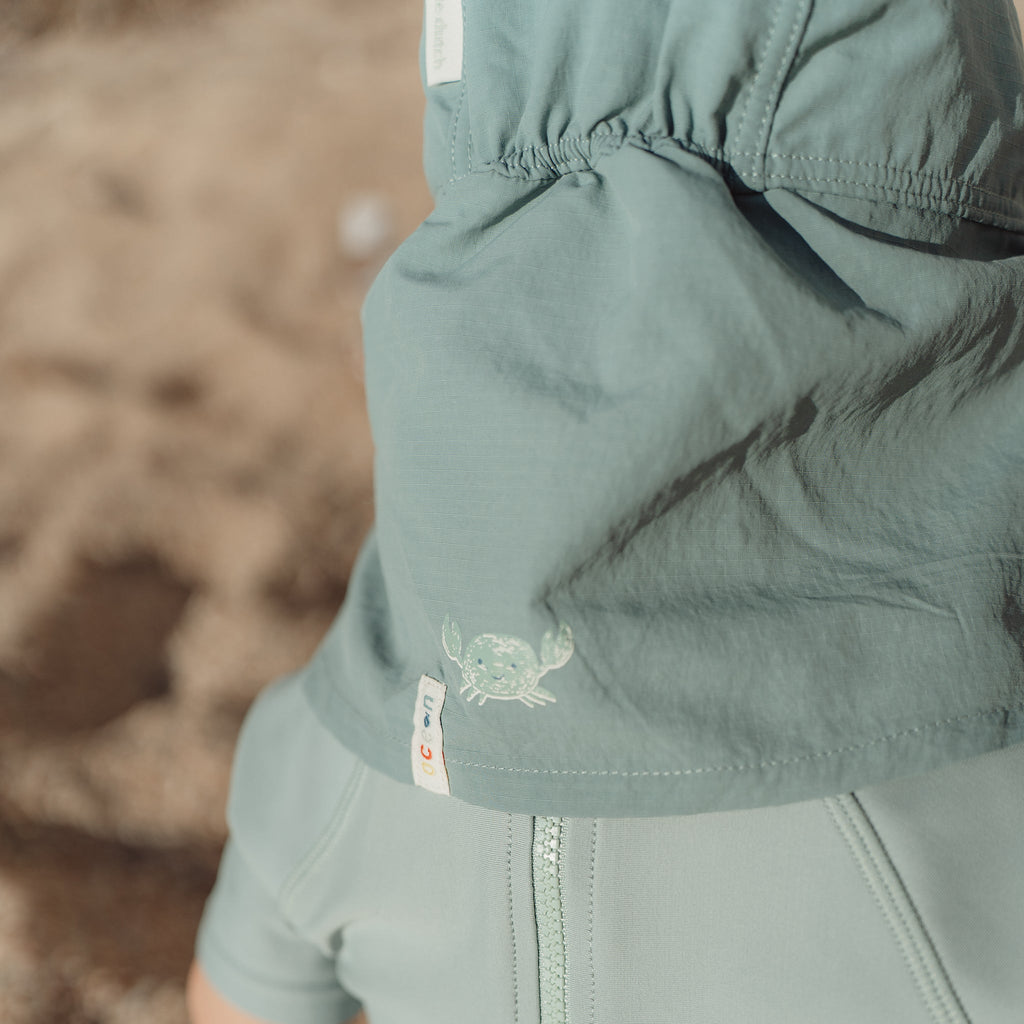 LITTLE DUTCH. Παιδικό καπέλο ήλιου Ocean Green - Νο 3 (48,5-50εκ.)