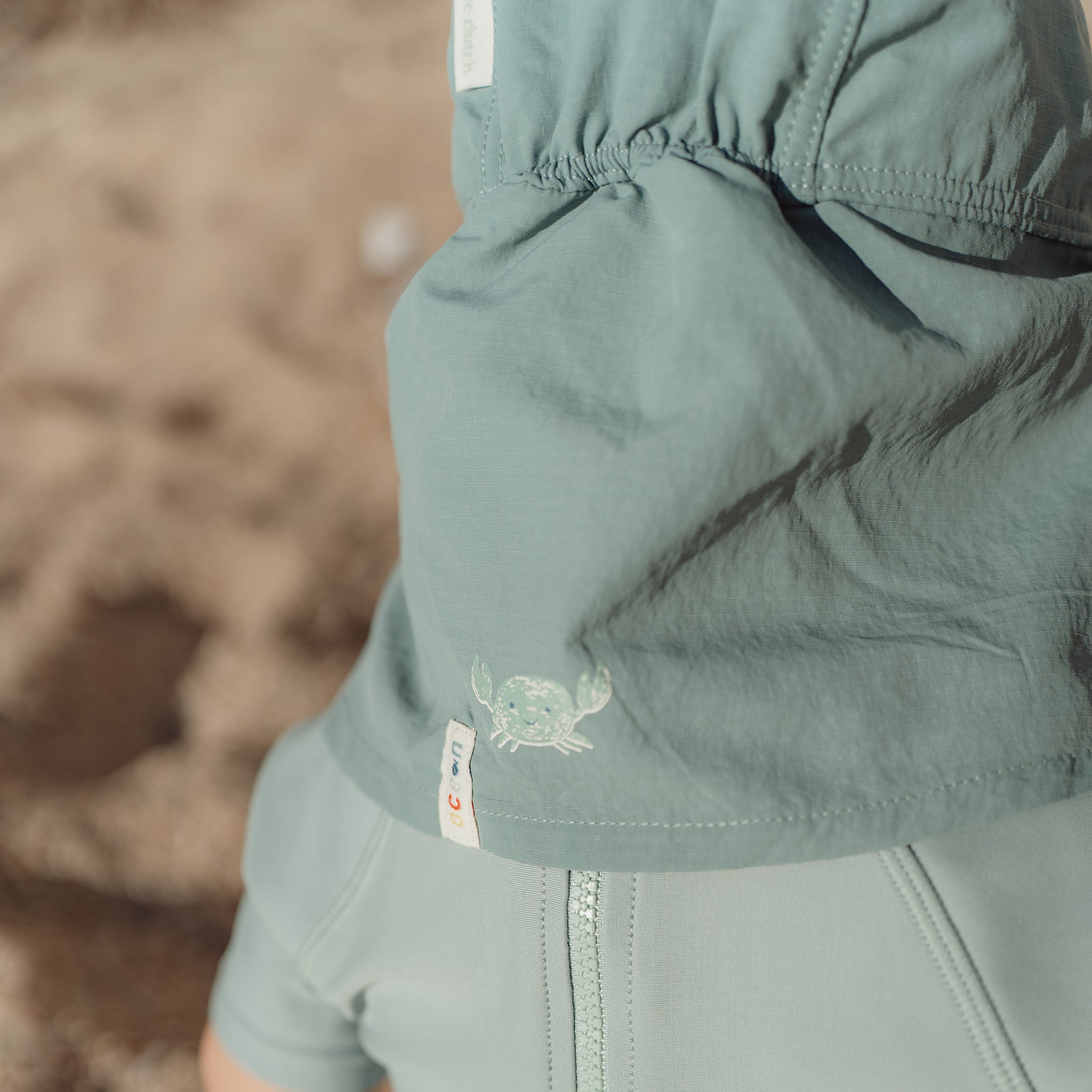 LITTLE DUTCH. Παιδικό καπέλο ήλιου Ocean Green - Νο 3 (48,5-50εκ.)