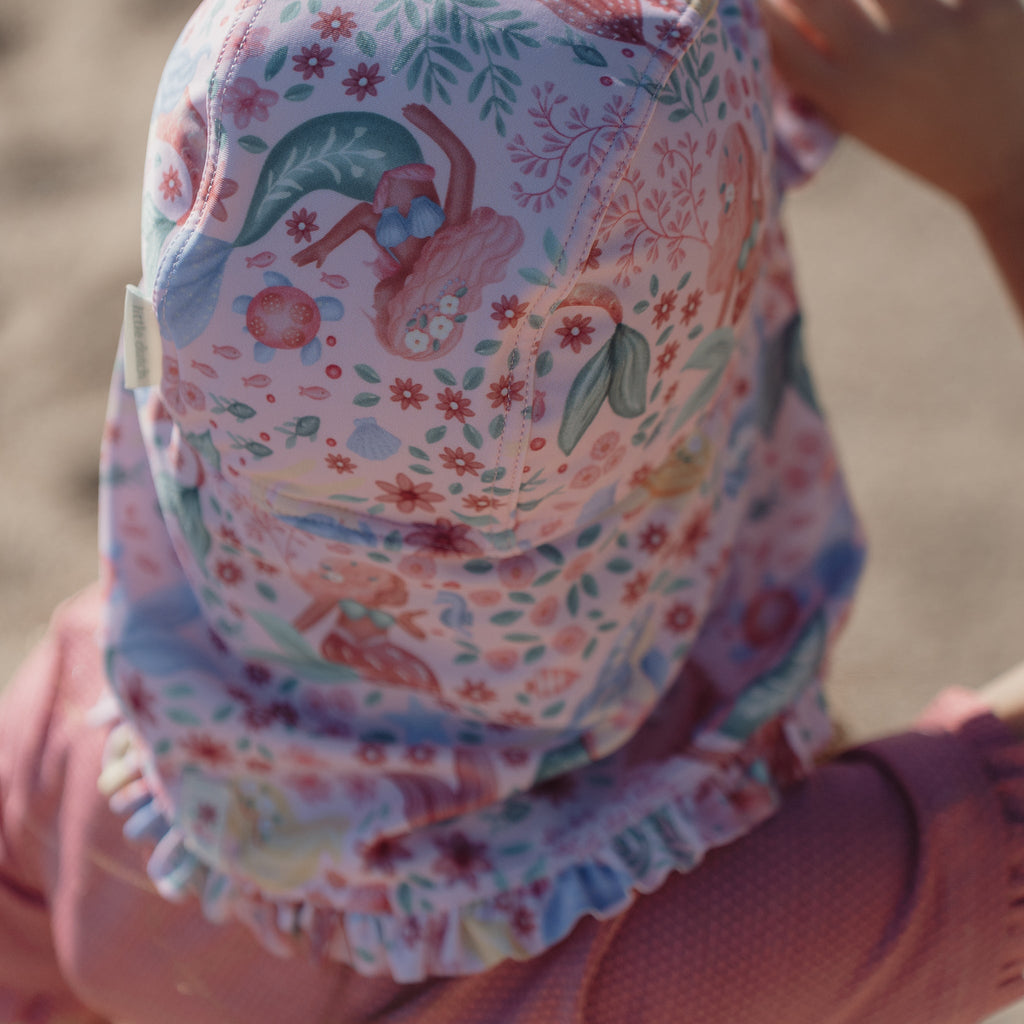 LITTLE DUTCH. Παιδικό καπέλο ήλιου Dreamy Mermaid - Νο 2 (45-47,5εκ.)