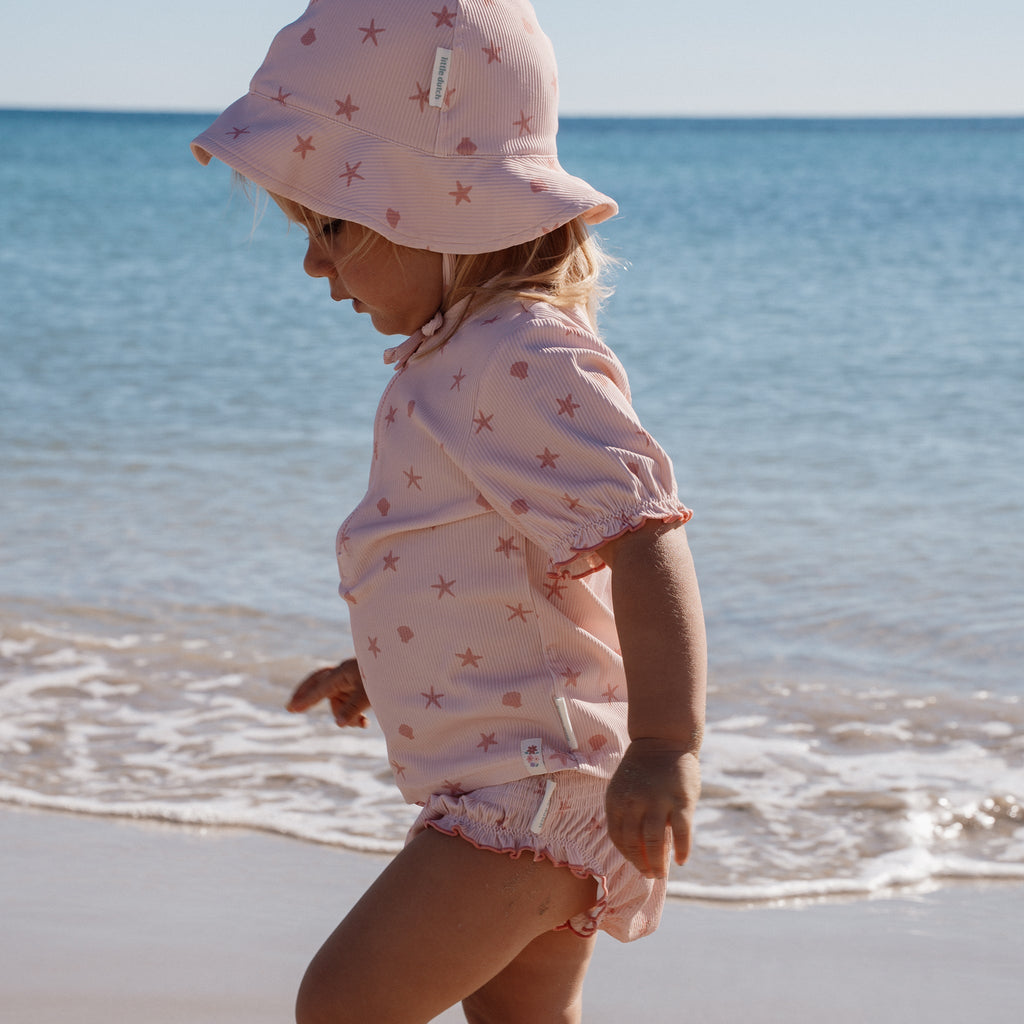 LITTLE DUTCH. Παιδικό καπέλο ήλιου Dreamy Seashells - Νο 2 (45-47,5εκ.)