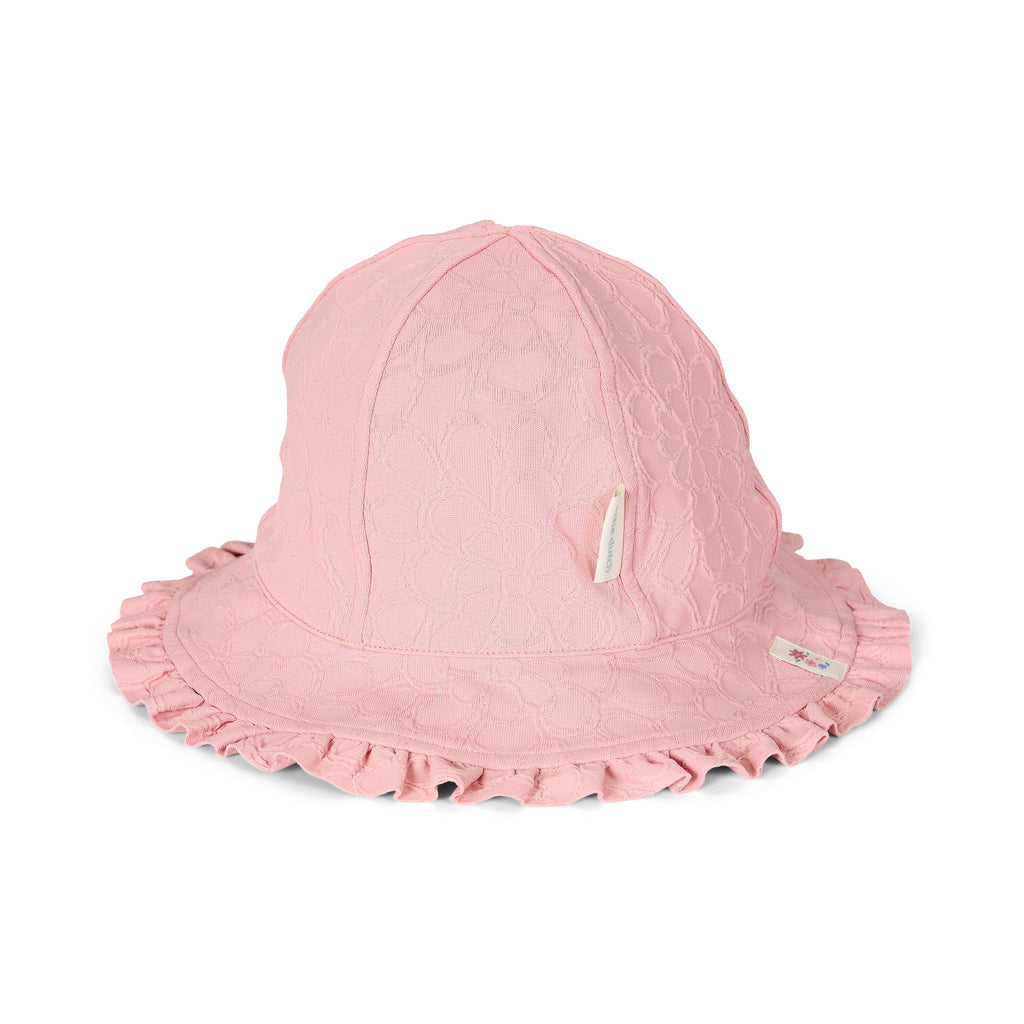 LITTLE DUTCH. Παιδικό καπέλο ήλιου Dreamy Pink Rose - Νο 3 (48,5-50εκ.)