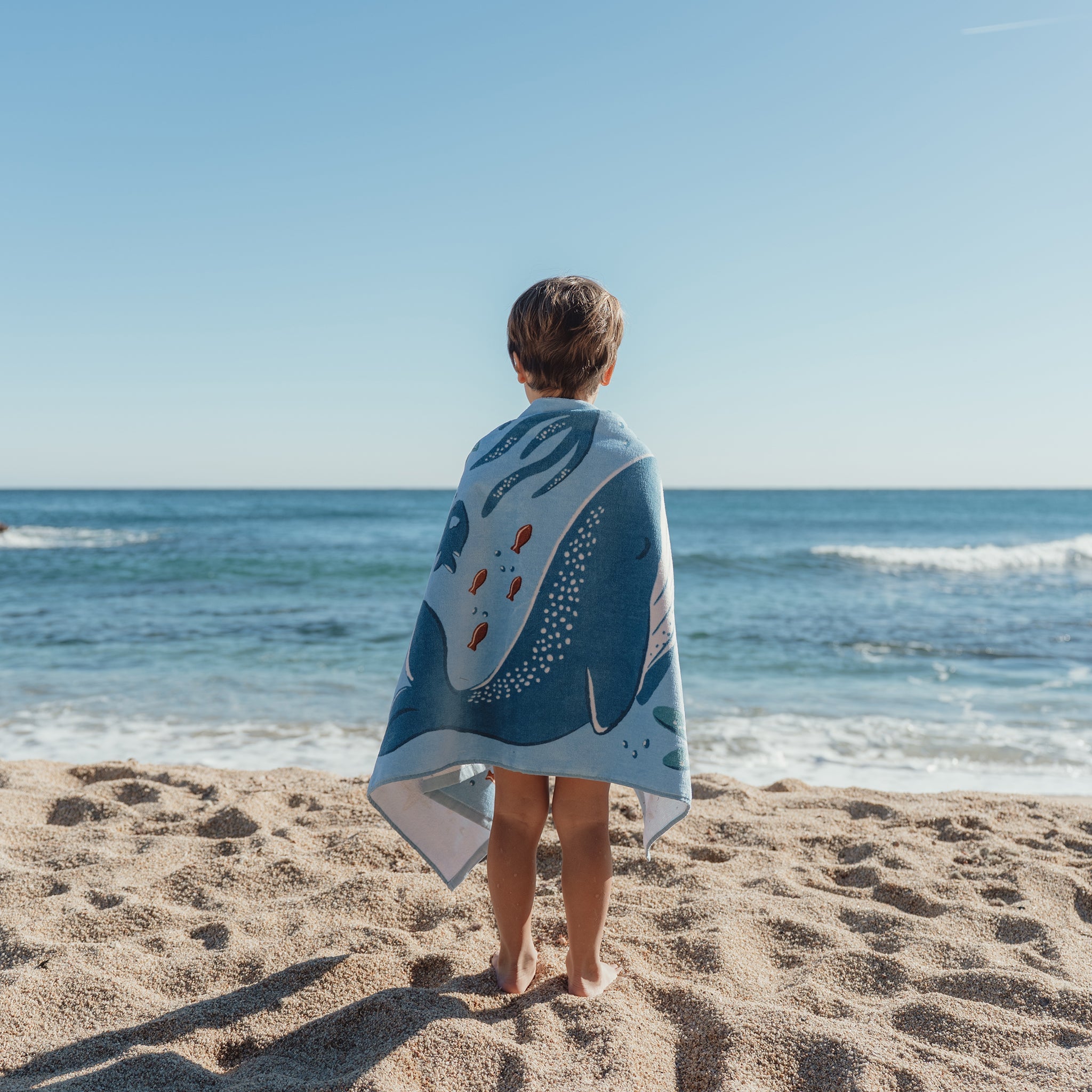 LITTLE DUTCH. Πετσέτα θαλάσσης Ocean World Blue - 60x120