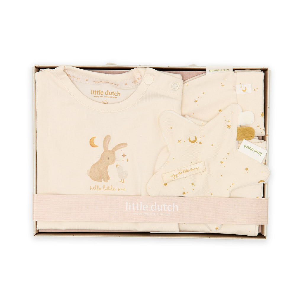 LITTLE DUTCH. Σετ δώρου με ρουχαλάκια Newborn Naturals - Νο 62/68