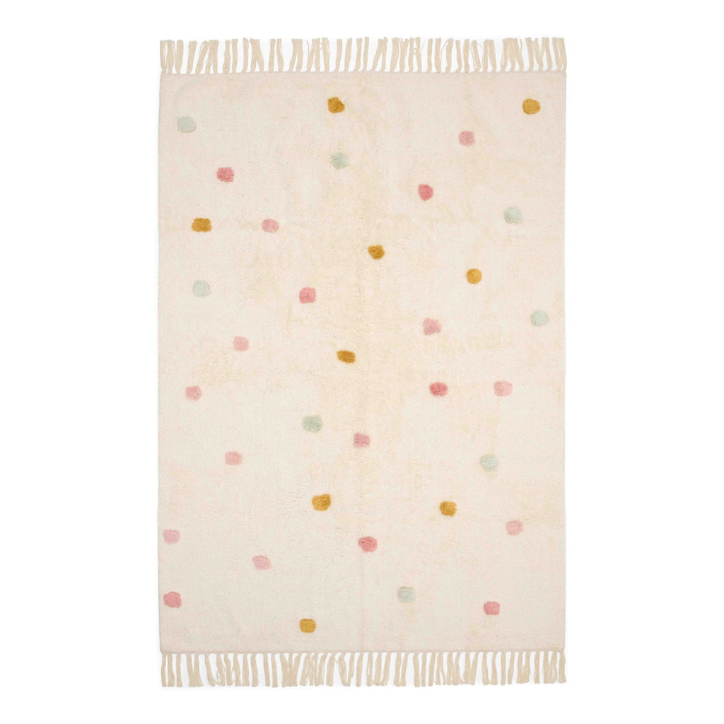 LITTLE DUTCH. Χαλί δωματίου Dot mixed Pink με υπόστρωμα latex