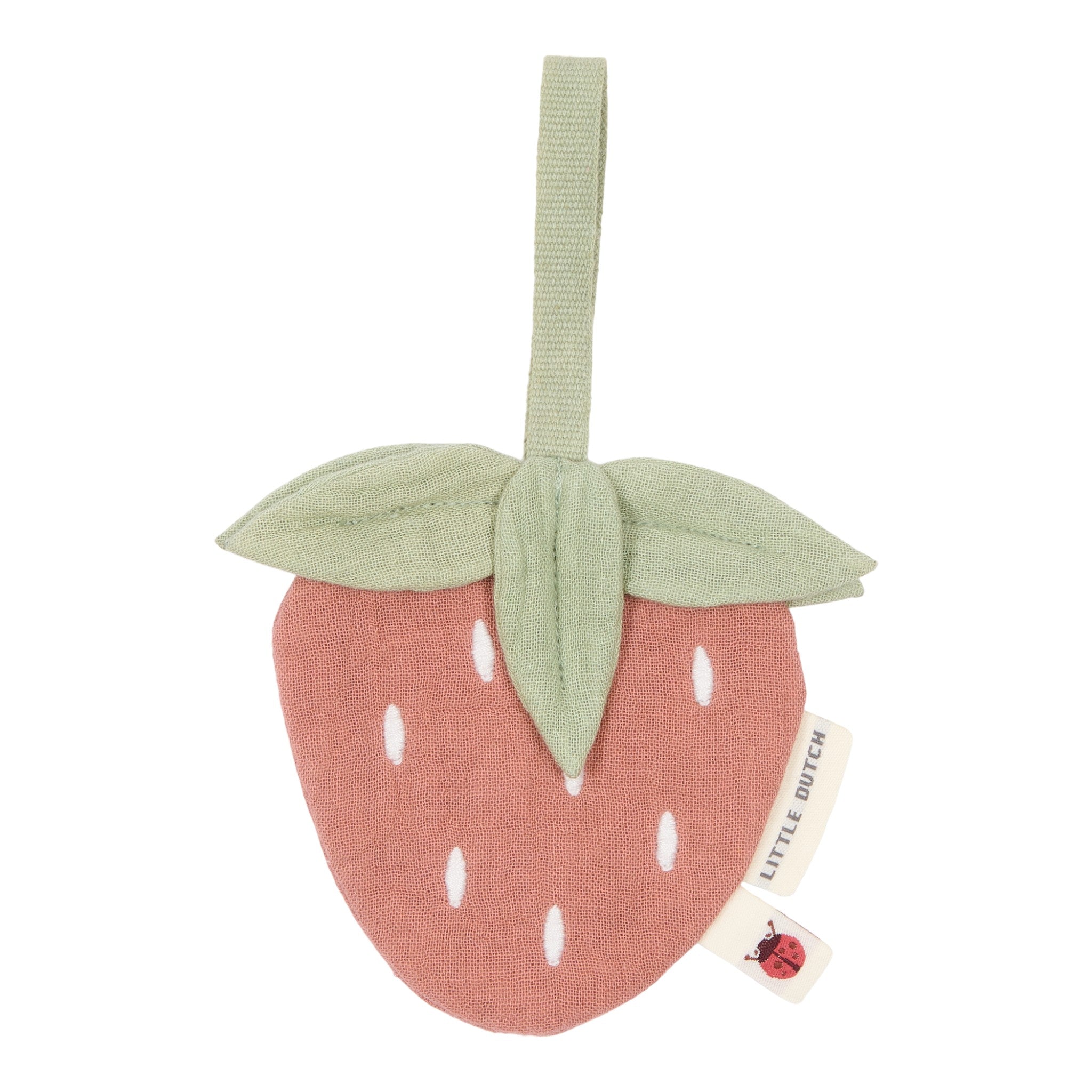 LITTLE DUTCH. Υφασμάτινο ντουντού από μουσελίνα Strawberr
