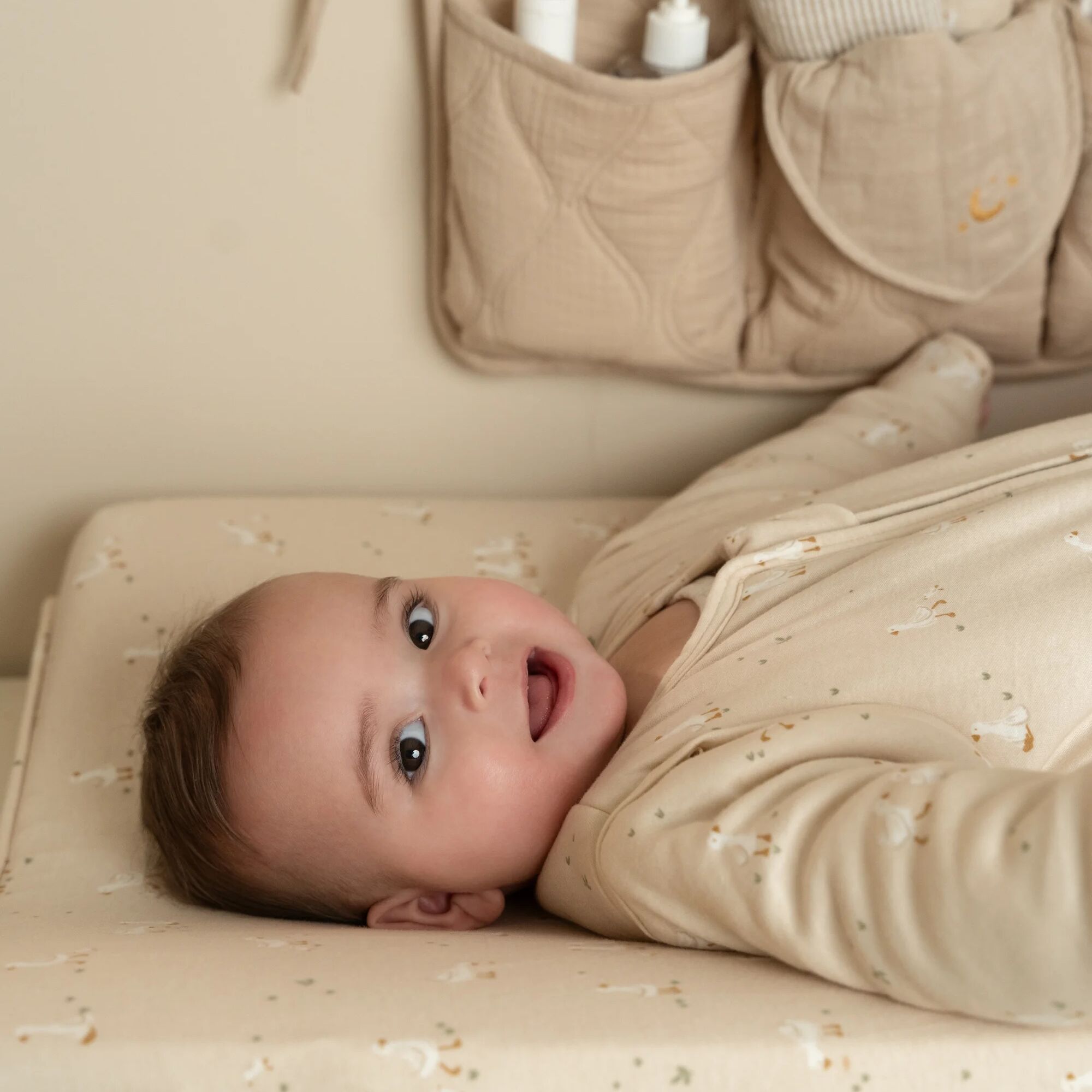 LITTLE DUTCH. Σετ 2 σαλιάρες-μπαντάνες Pure Soft Beige