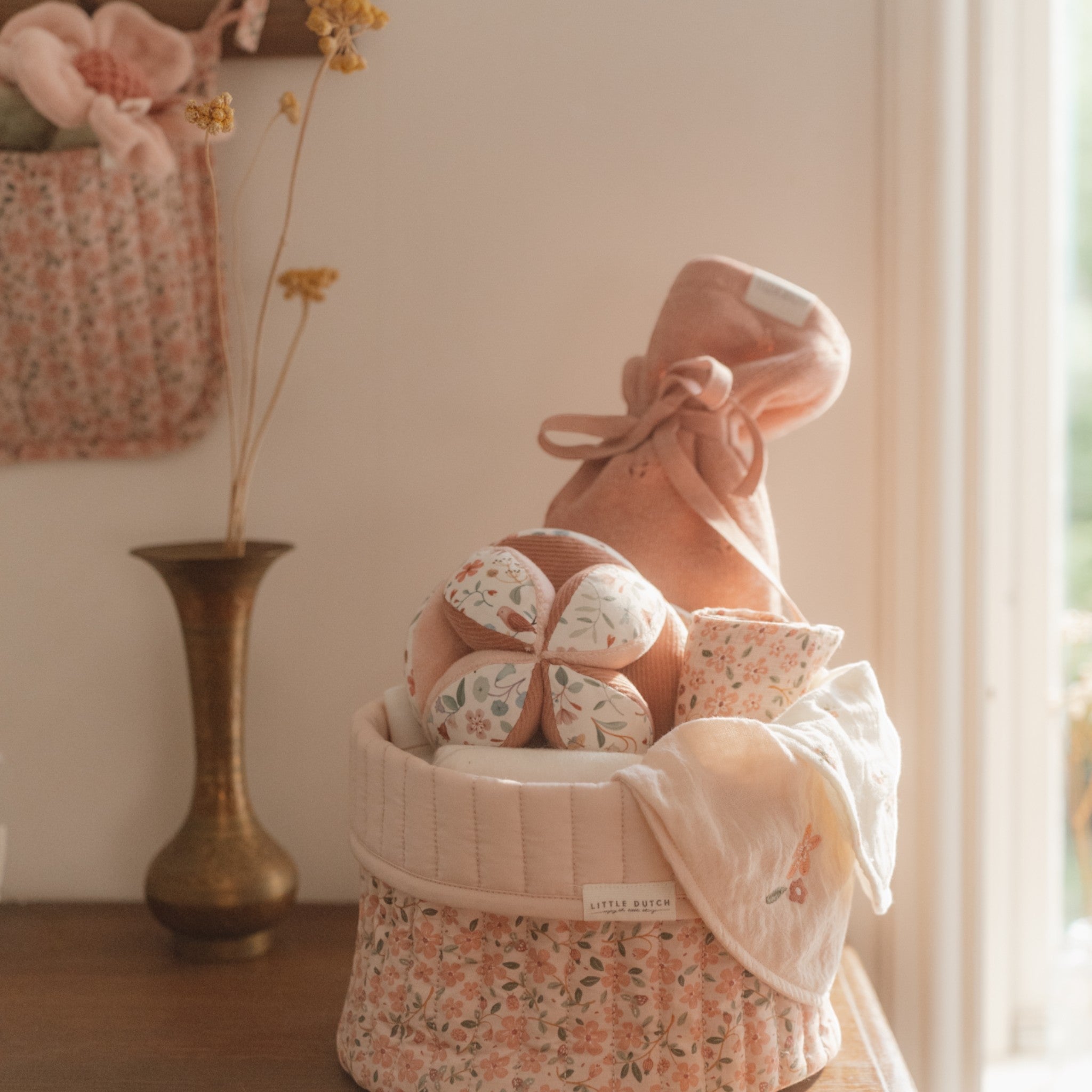LITTLE DUTCH. Σετ 2 σαλιάρες-μπαντάνες από μουσελίνα Fairy Blossom &amp; Blossom