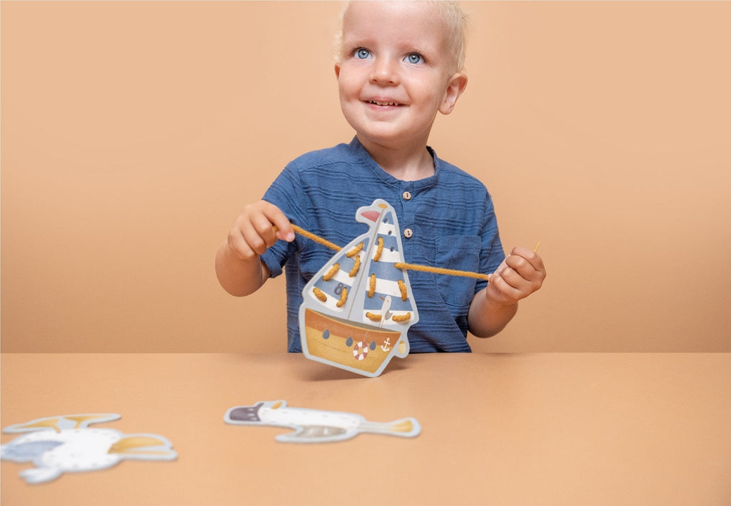 LITTLE DUTCH. Σετ 5 χαρτονένιες κάρτες με κορδόνι Sailors Bay