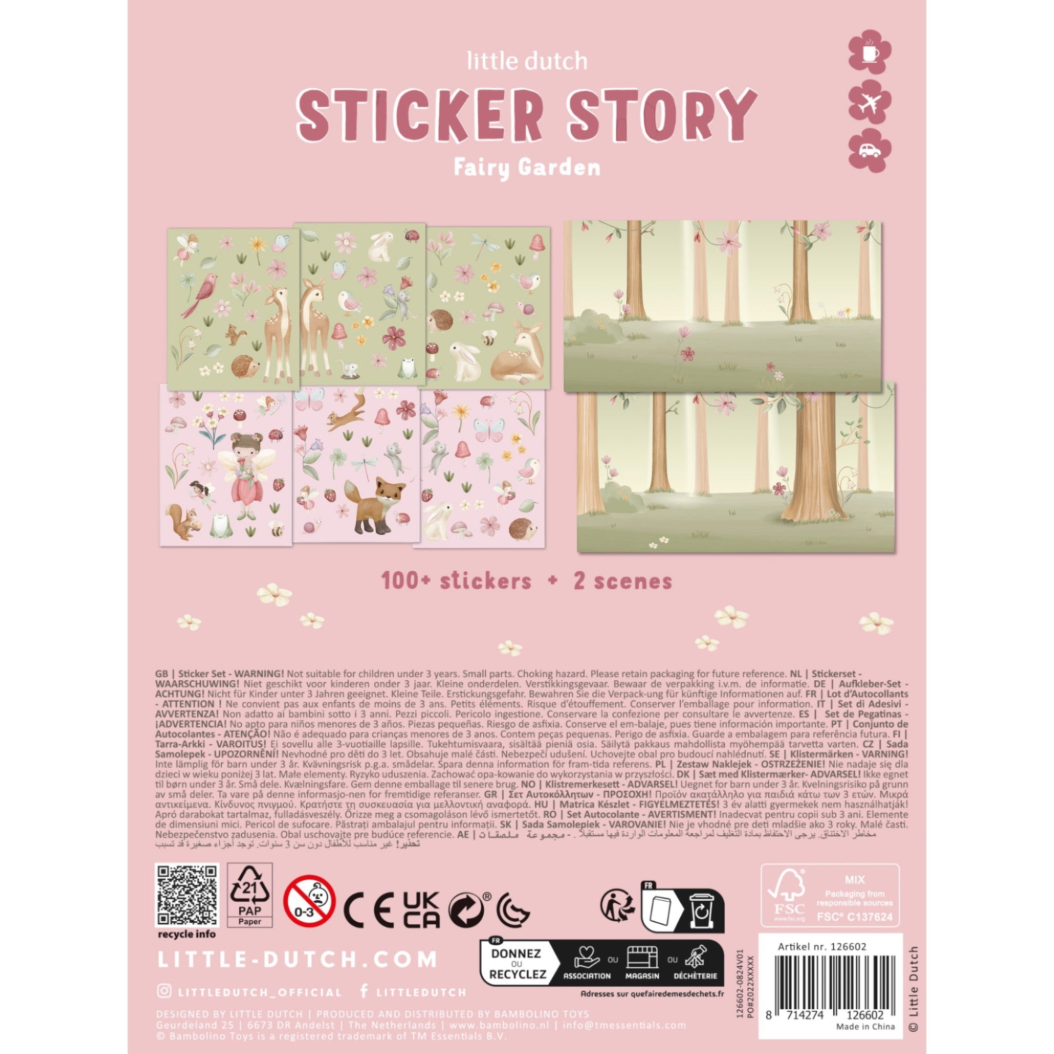 LITTLE DUTCH. Σετ με αυτοκόλλητα Fairy Garden