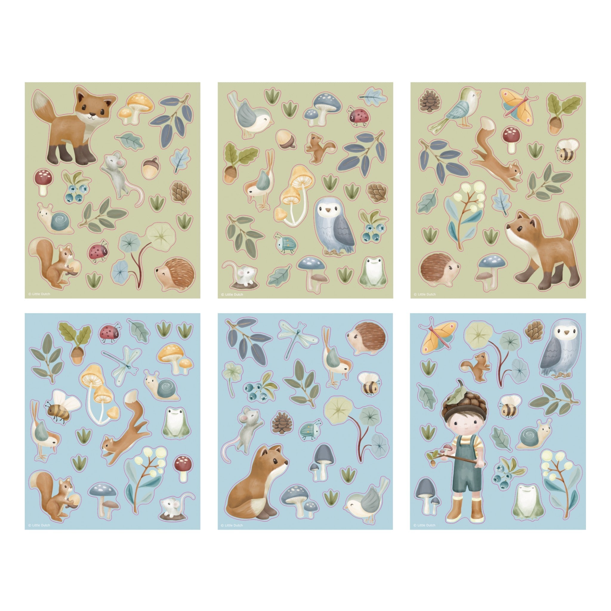 LITTLE DUTCH. Σετ με αυτοκόλλητα Forest Friends