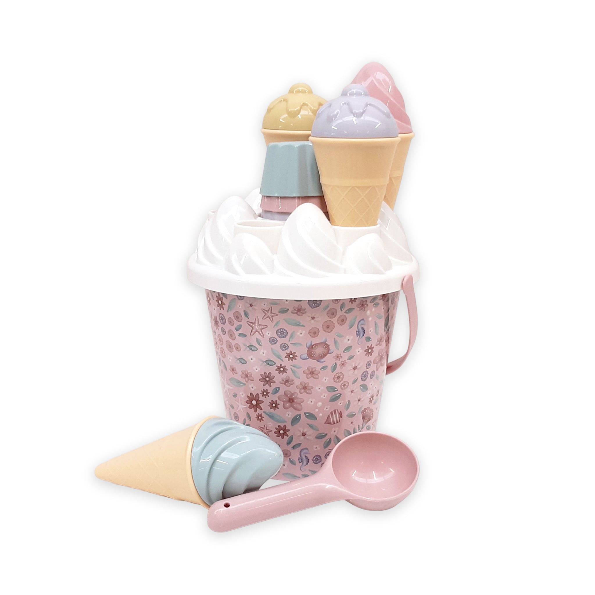 LITTLE DUTCH. Σετ κουβαδάκια παραλίας Ice Cream Dreamy Mermaid Ροζ