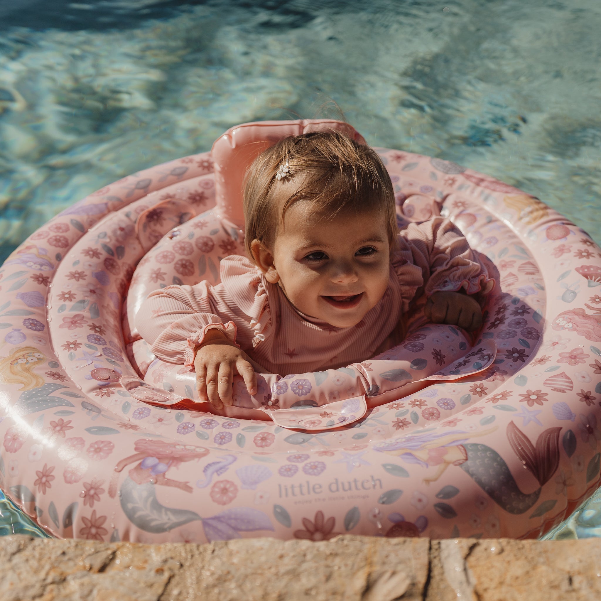 LITTLE DUTCH. Βρεφικό σωσίβιο Dreamy Mermaid Ροζ
