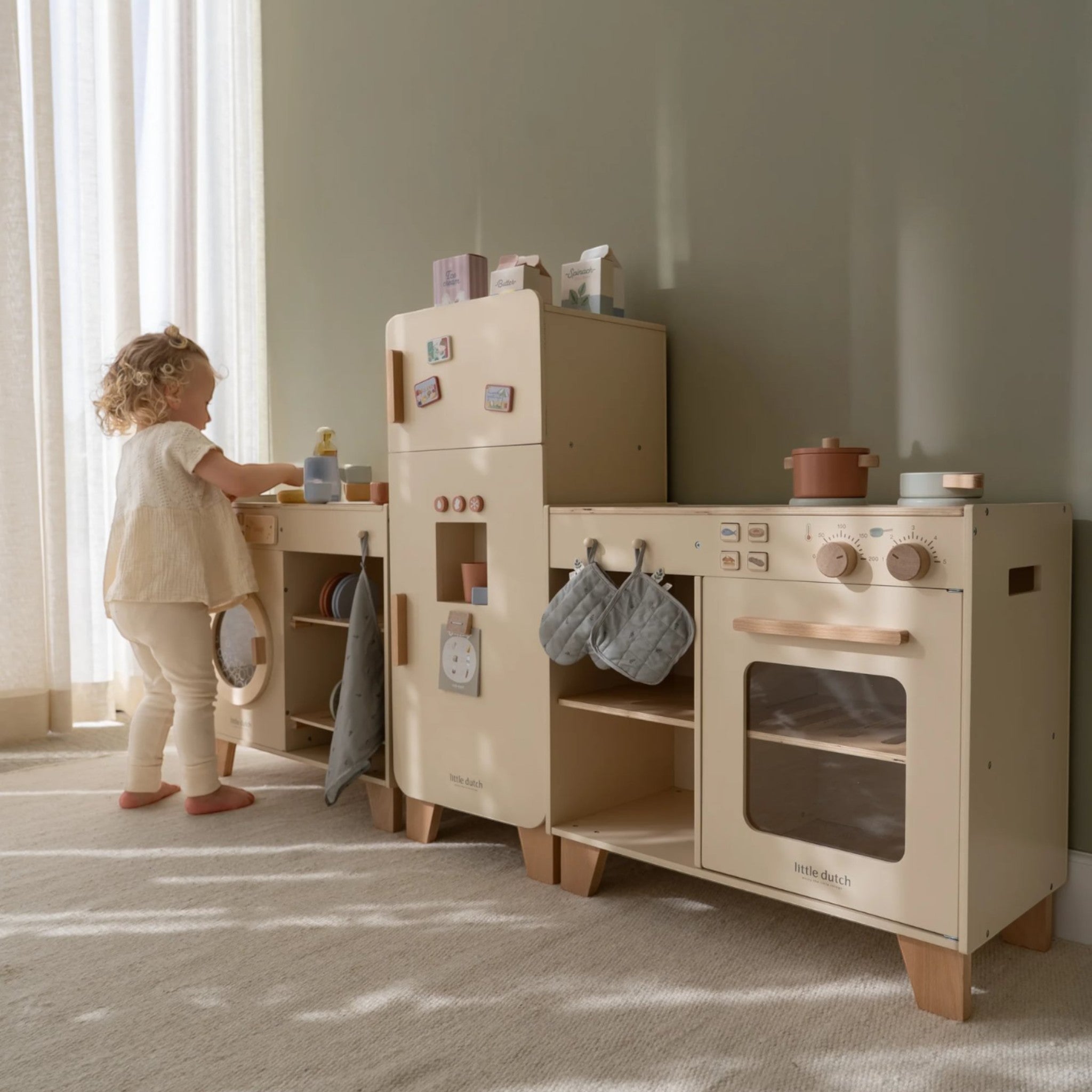 LITTLE DUTCH. Ξύλινο πλυντήριο ρούχων FSC Limited Edition