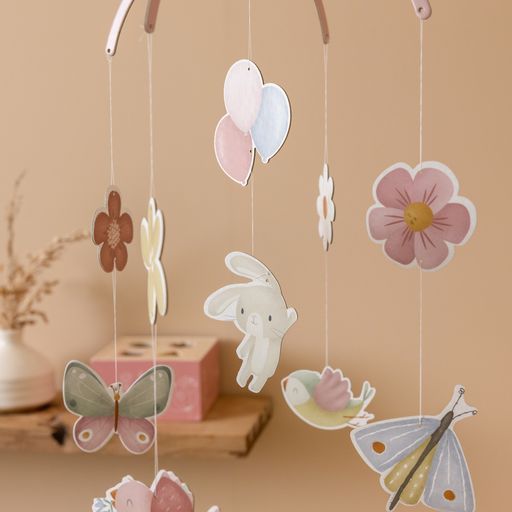 LITTLE DUTCH. Χαρτονένιο μόμπιλε Flowers &amp; Butterflies FSC