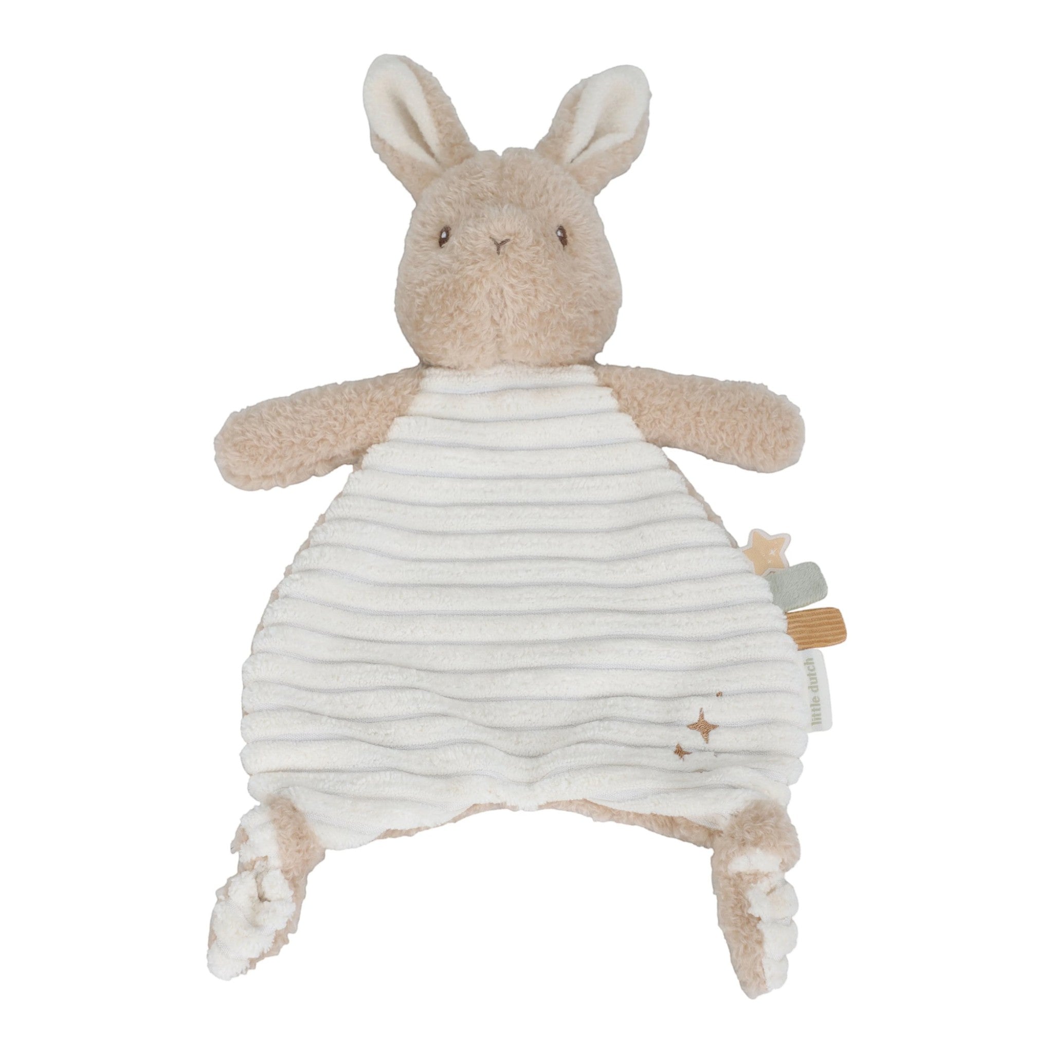 LITTLE DUTCH. Υφασμάτινο ανάγλυφο ντουντού κουνελάκι Newborn Naturals GRS