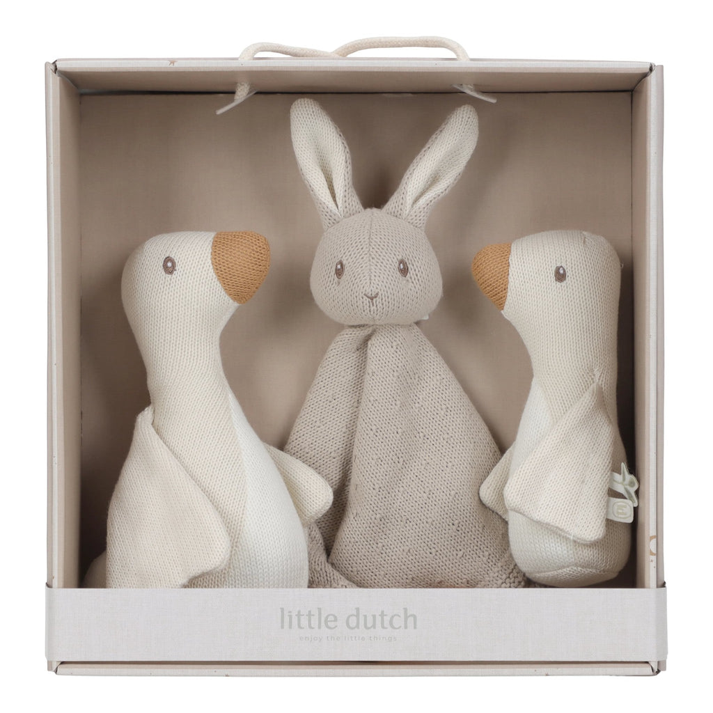 LITTLE DUTCH. Πλεκτό σετ δώρου Newborn Naturals GRS