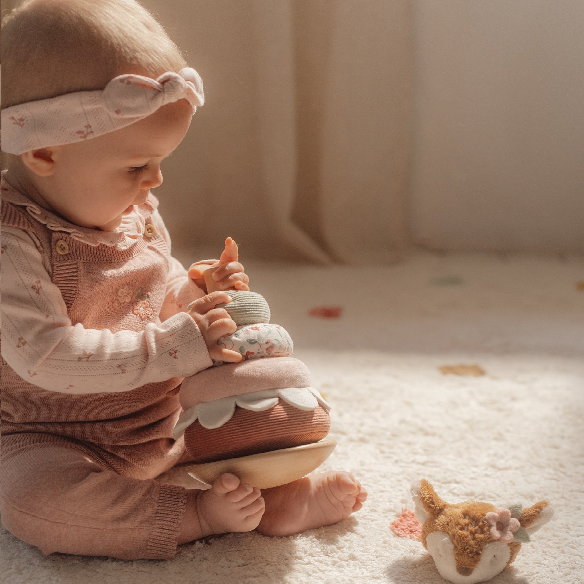 LITTLE DUTCH. Πυραμίδα ταξινόμησης &amp; ταλάντωσης Fairy Garden FSC