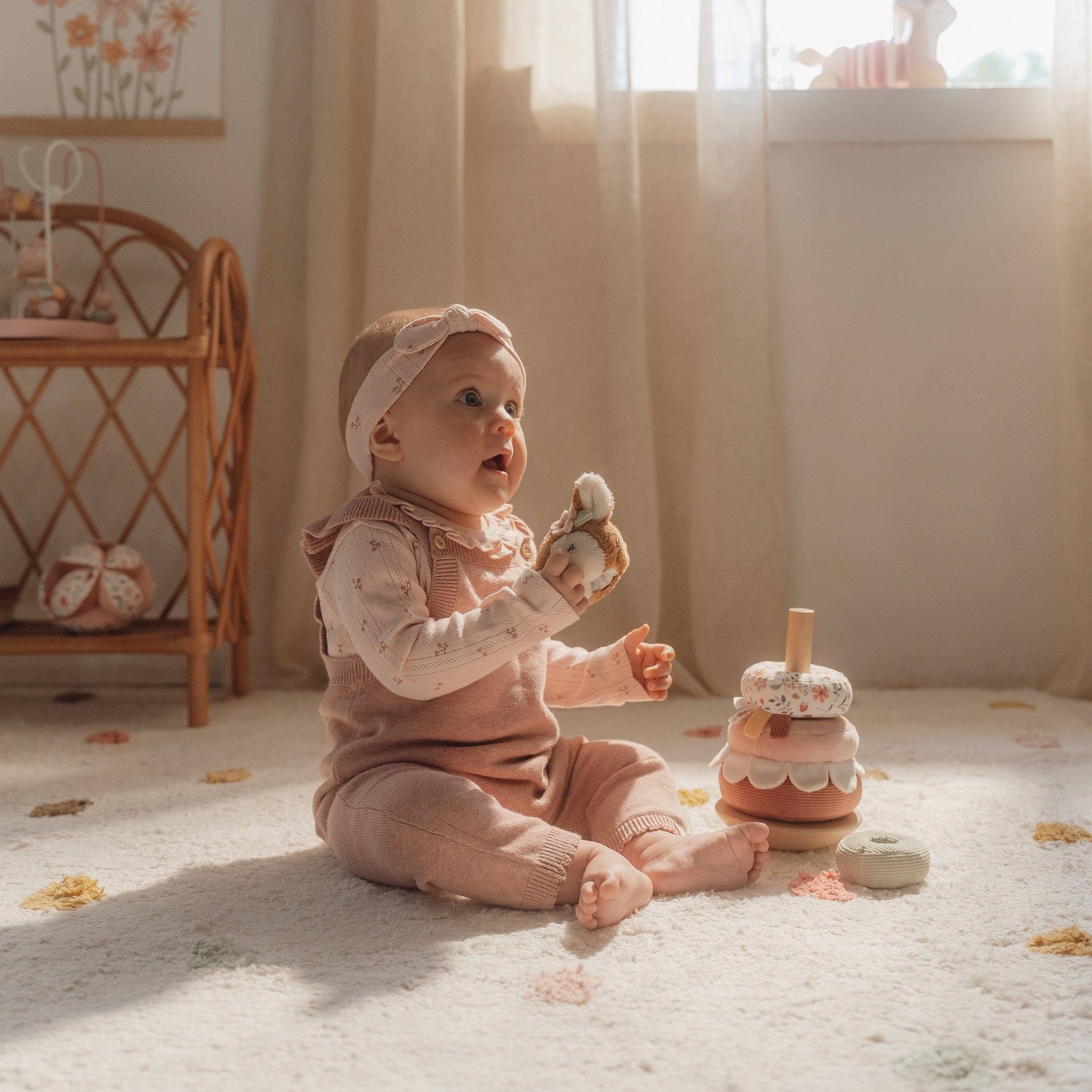 LITTLE DUTCH. Πυραμίδα ταξινόμησης &amp; ταλάντωσης Fairy Garden FSC