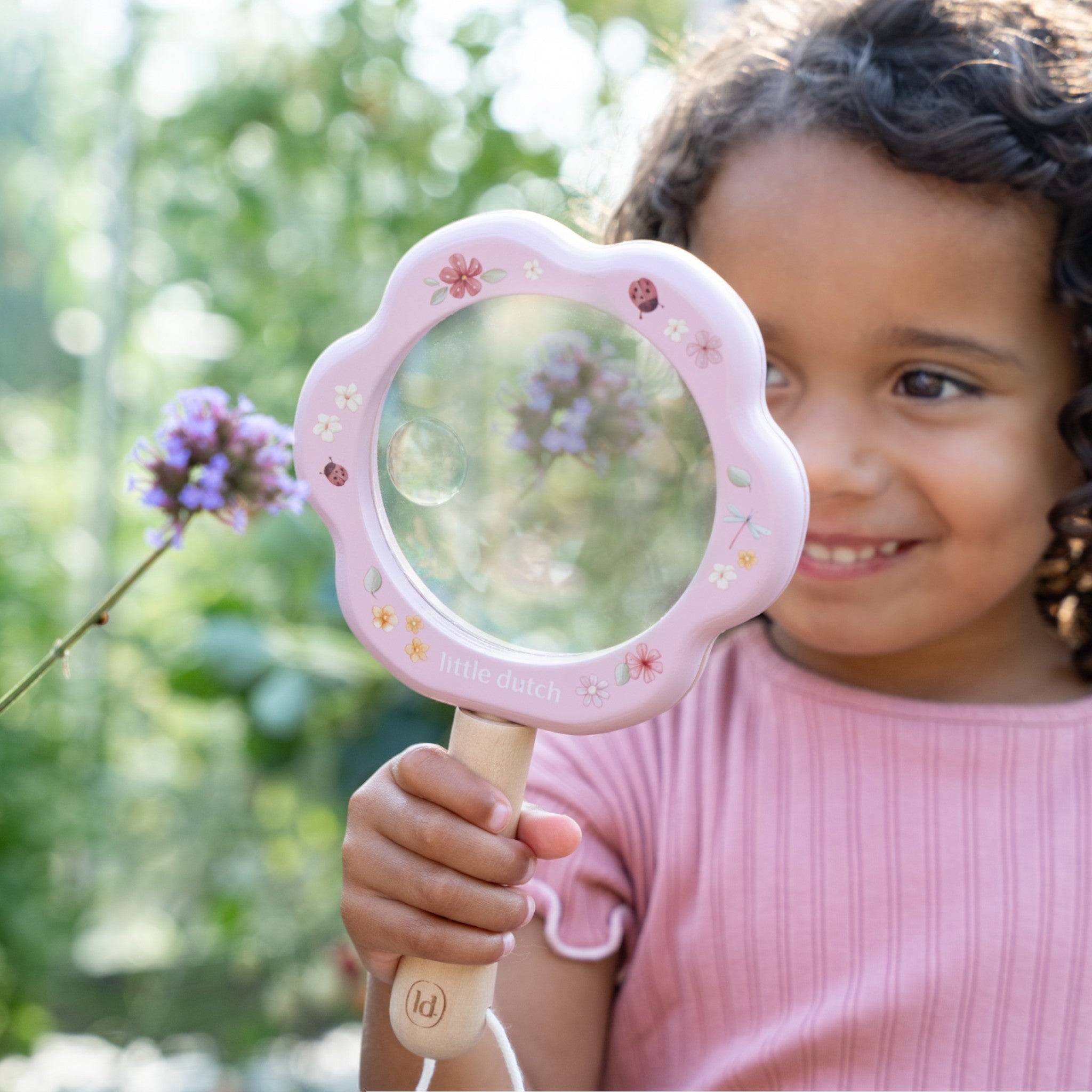 LITTLE DUTCH. Ξύλινος μεγεθυντικός φακός Fairy Garden FSC