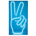 MOOD Διακοσμητικό Φωτιστικό Neon Led Peace Hand Μπλε 23x4x13