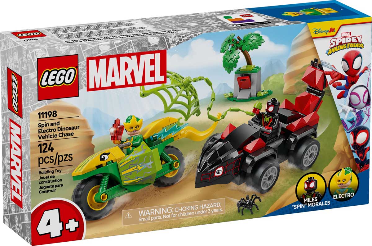LEGO 11198 - LEGO MARVEL SUPER HEROES - Spin and Electro Dinosaur Vehicle Chase