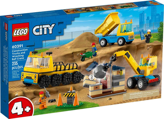 LEGO 60391 - LEGO CITY - Construction Trucks and Wrecking Ball Crane