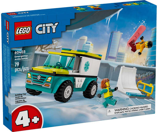 LEGO 60403 - LEGO CITY - Emergency Ambulance and Snowboarder