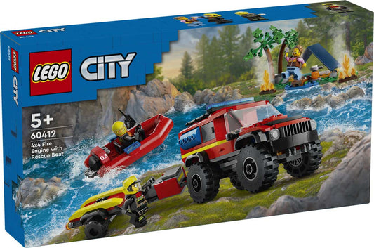 LEGO 60412 - LEGO CITY - 4x4 Fire Truck with Rescue Boat