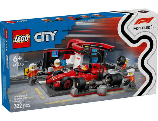 LEGO 60443 - LEGO CITY - F1® Pit Stop & Pit Crew with Ferrari Car