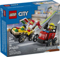 LEGO 60458 - LEGO CITY - Pizza vs. Fire Truck Race Car Pack