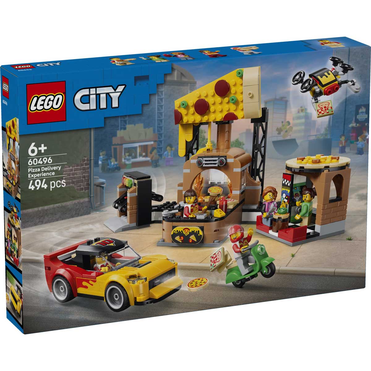 LEGO 60496 - LEGO CITY - Pizza Delivery Experience with Vehicles