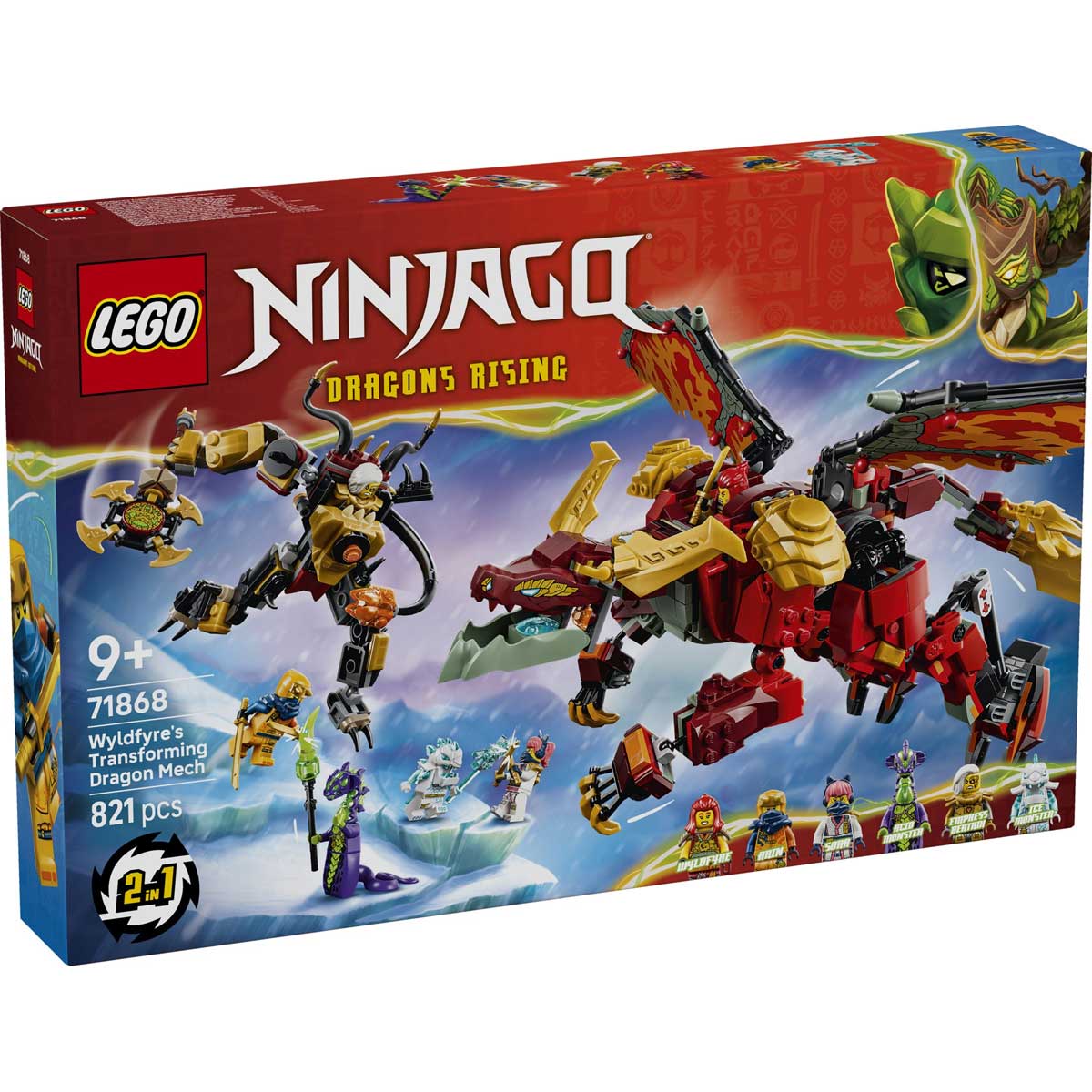 LEGO 71868 - LEGO NINJAGO - Wyldfyre's Transforming Dragon Mech