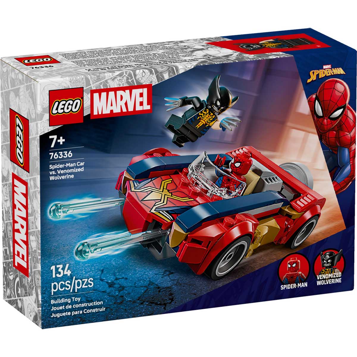 LEGO 76336 - LEGO MARVEL - Spider Man Car vs. Venomized Wolverine