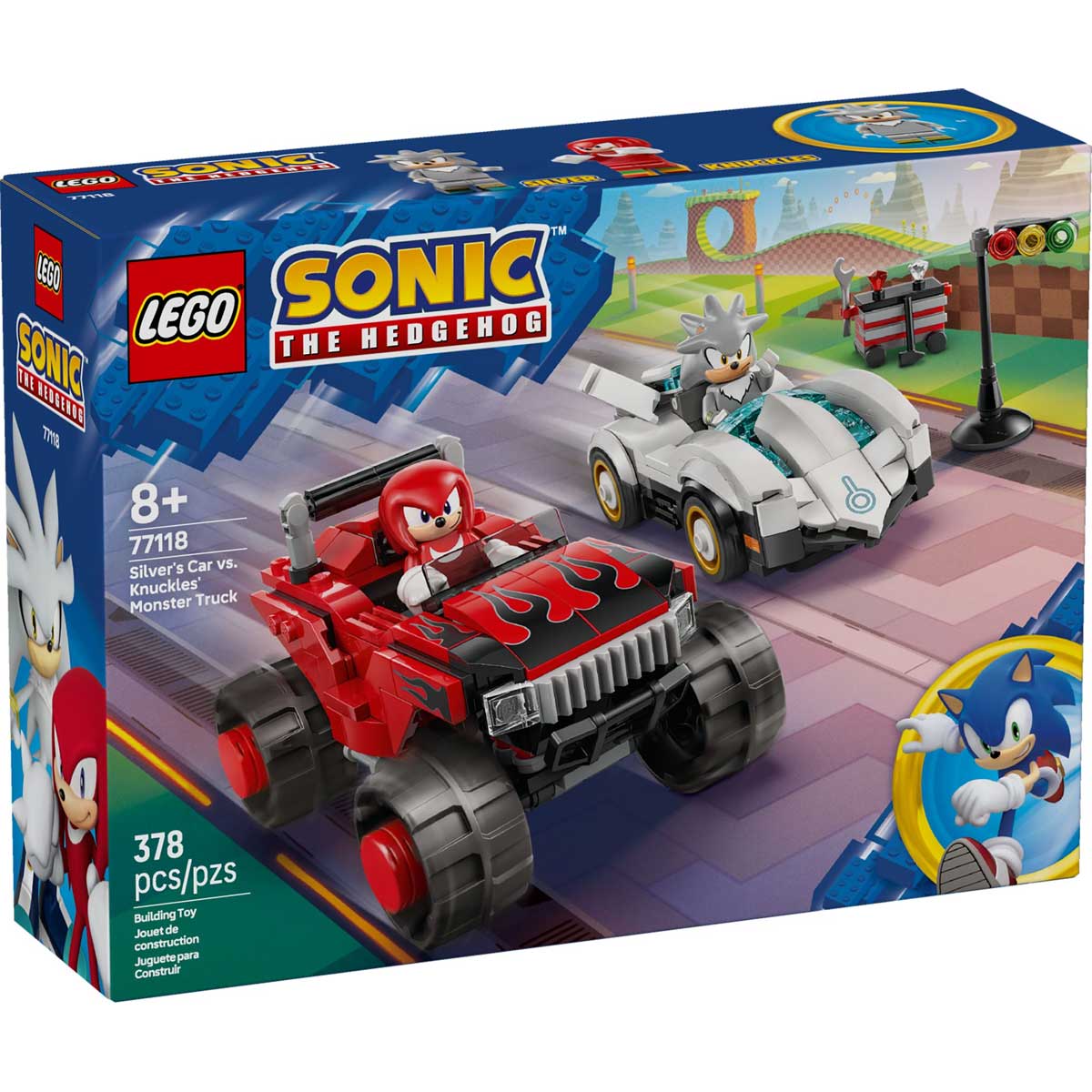 LEGO 77118 - LEGO SONIC THE HEDGEHOG - Silver's Car vs. Knuckles' Monster Truck