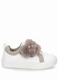 Lelli Kelly sneakers γούνα λευκό-γκρι