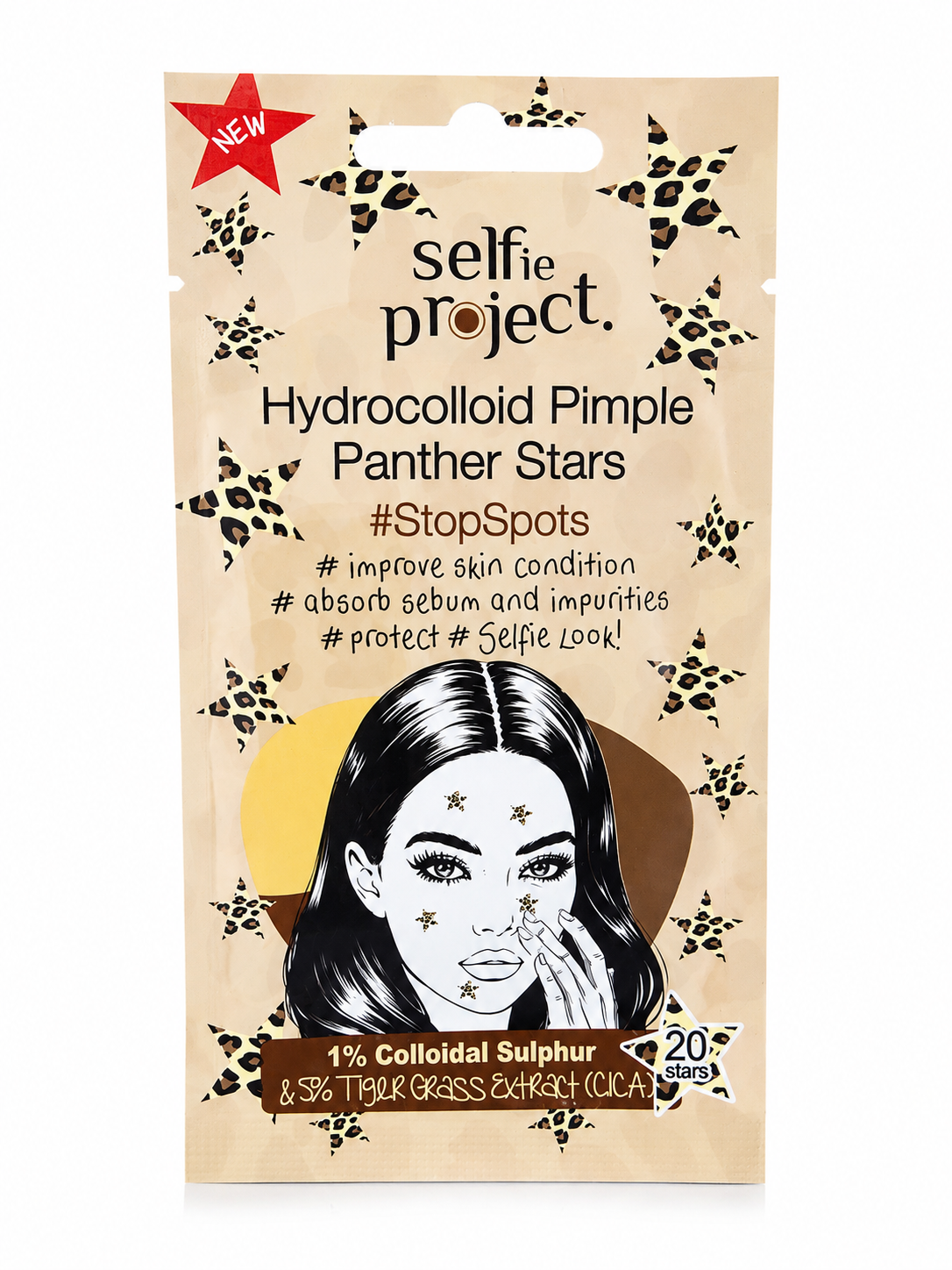 Selfie Project Hydrocolloid Pimple Panther Stars #StopSpots – 20 Τεμάχια