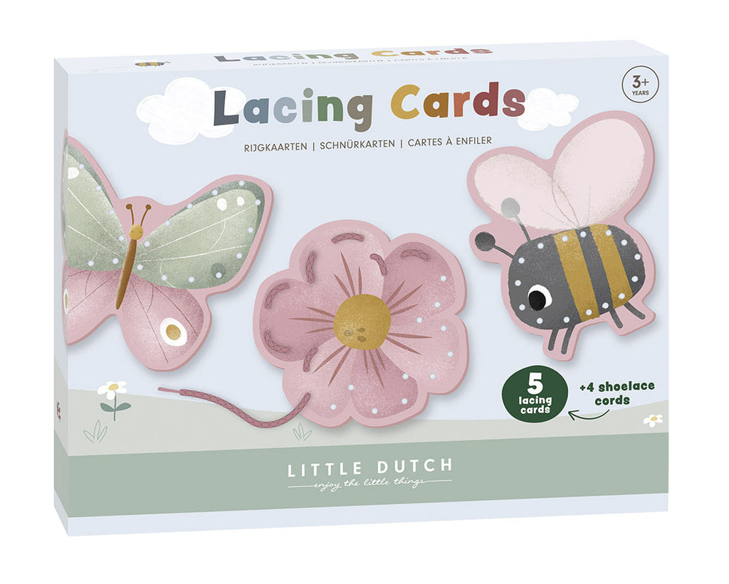 Little Dutch Σετ 5 χαρτονένιες κάρτες με κορδόνι "Flowers &amp; Butterflies" LD120723